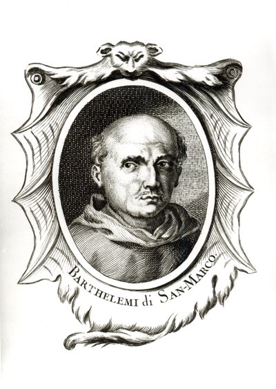 Portret van Fra. Bartolomeo di San Marco door Italian School