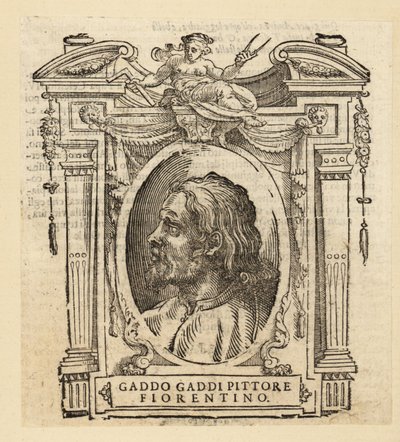 Portret van Gaddo Gaddi, Italiaanse schilder en mozaïekkunstenaar uit Florence in gotische kunststijl, circa 1239-circa 1312 door Italian School