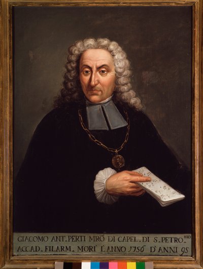 Portret van Giacomo Perti (1661-1756) Italiaanse componist door Italian School