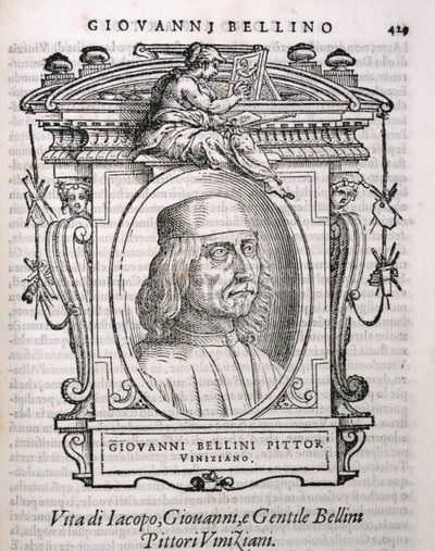 Portret van Giovanni Bellini (c.1431-1516) uit Vasaris Levens van de Kunstenaars, voor het eerst gepubliceerd in 1550 door Italian School