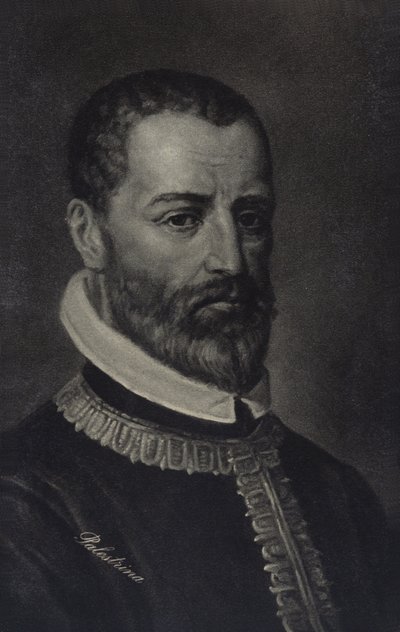 Portret van Giovanni Pierluigi da Palestrina door Italian School