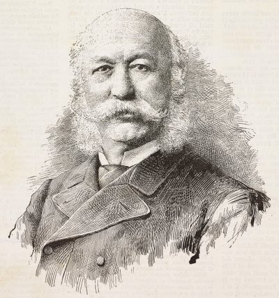 Portret van Girolamo Cantelli (1815-1884), Italiaanse patriot en politicus, gravure naar foto van Baroni en Gardelli, uit L