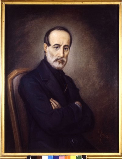 Portret van Giuseppe Mazzini (1805 of 1808 - 1872). 19e-eeuws schilderij. Museo del Risorgimento. Milaan door Italian School
