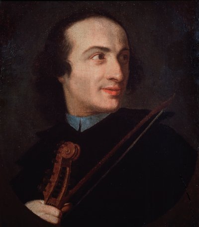 Portret van Giuseppe Tartini (1692-1770) Italiaanse violist en componist door Italian School