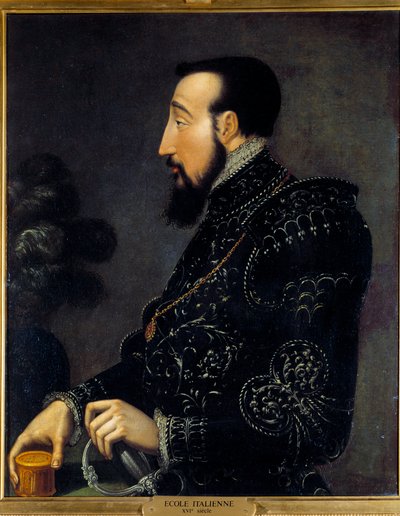 Portret van Hendrik II, koning van Frankrijk door Italian School