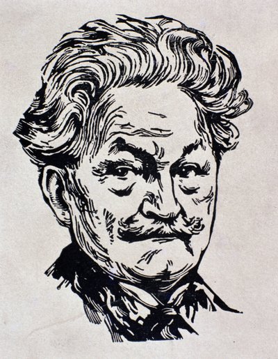 Portret van Leos Janacek, illustratie uit zijn autobiografie 
