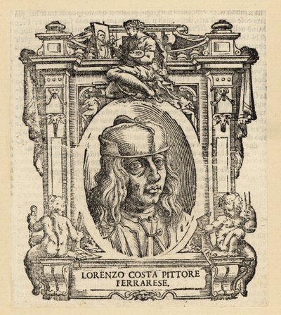 Portret van Lorenzo Costa, Italiaanse schilder uit Ferrara van de Renaissance door Italian School
