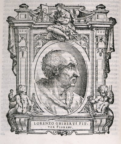 Portret van Lorenzo Ghiberti uit Vasaris Levens van de Kunstenaars, voor het eerst gepubliceerd in 1550 door Italian School