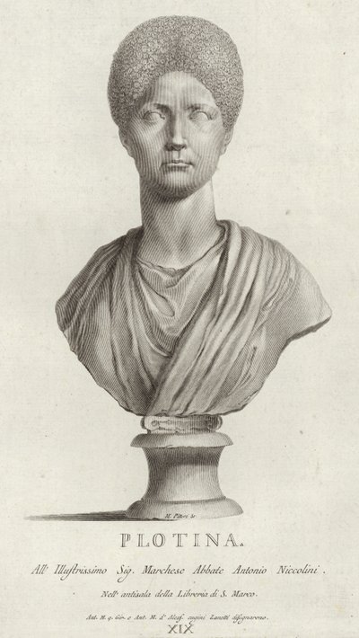 Portret van Pompeia Plotina door Italian School