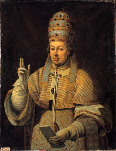 Portret van paus Pius VI (1717-1799) door Italian School
