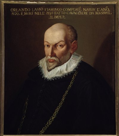Portret van Vlaamse componist Roland de Lassus (1532-1594) door Italian School