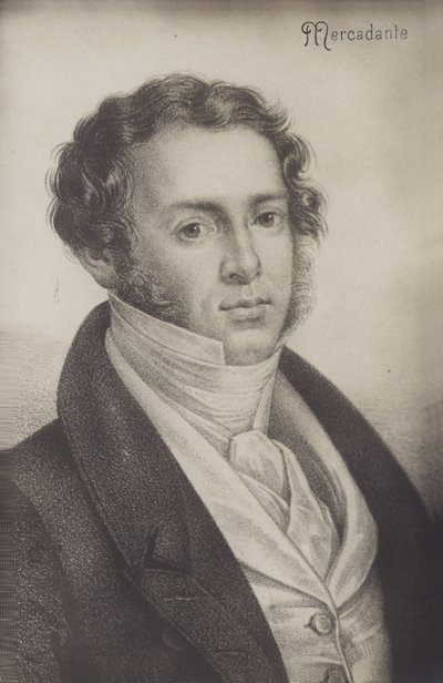 Portret van Saverio Mercadante door Italian School