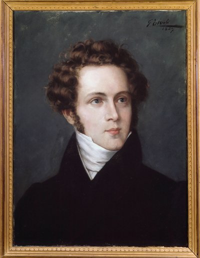 Portret van Vincenzo Bellini (1801-1835) Italiaanse componist door Italian School