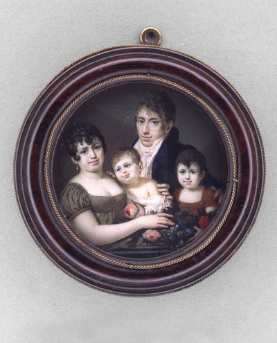 Portret van een familie door Italian School
