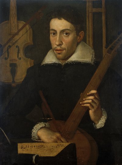 Portret van een muzikant, c. 1570-1590 door Italian School