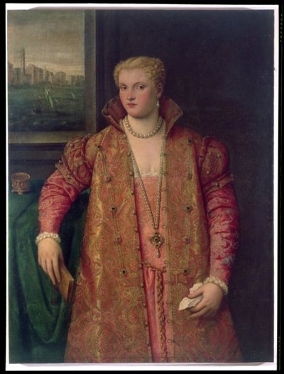 Portret van een vrouw, Venetiaanse school door Italian School