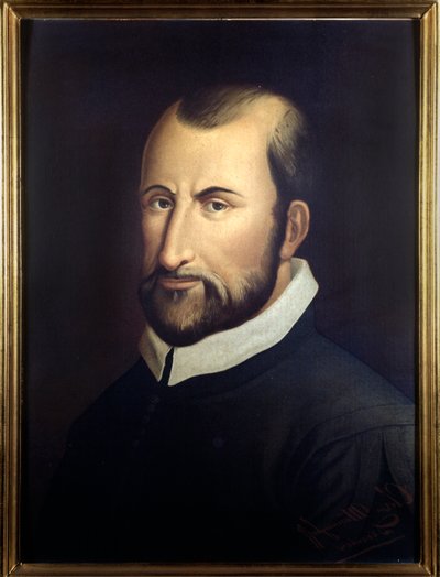 Portret van de Italiaanse componist Giovanni Pierluigi da Palestrina (1525-1594). door Italian School