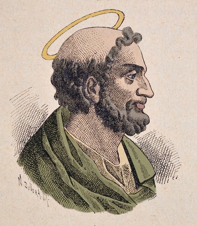 Portret van Sint Pieter, eerste paus en bisschop van Rome door Italian School