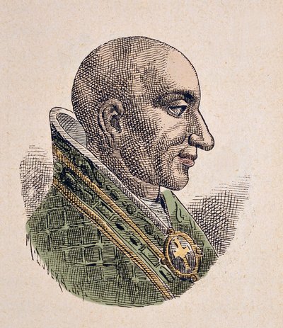 Portret van Tegenpaus Christophorus (903-904) door Italian School