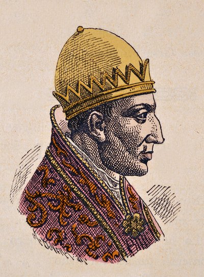 Portret van tegenpaus Felix II door Italian School