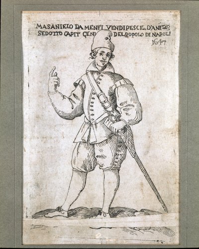 Portret van de Napolitaanse visser en revolutionair Masaniello (1623-1647) door Italian School
