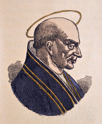 Portret van paus Adeodatus I (615-618) door Italian School
