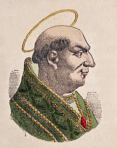 Portret van paus Agapetus I (535-536) door Italian School