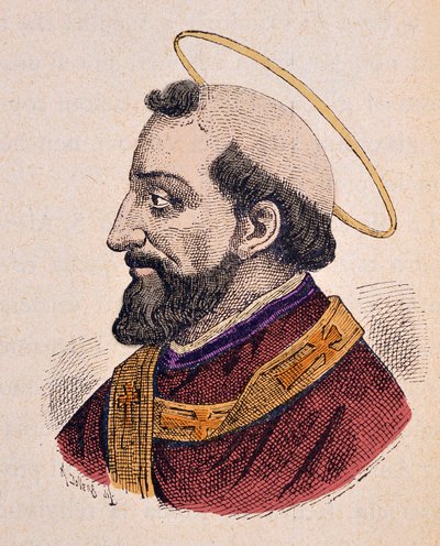 Portret van Paus Alexander I (105-115) door Italian School
