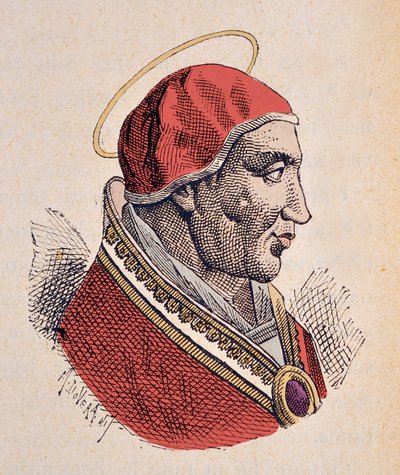 Portret van paus Anastasius II (496-498) door Italian School