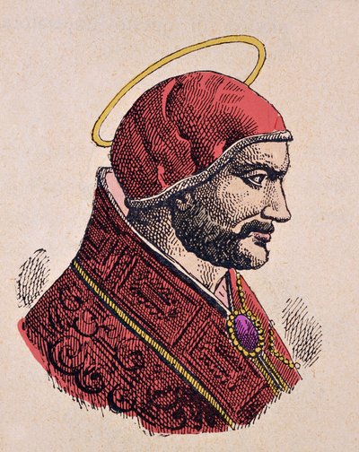 Portret van Paus Anastasius I (399-401) door Italian School