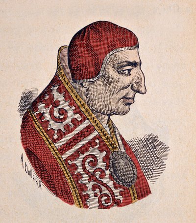 Portret van paus Benedictus VIII (1012-1024) door Italian School
