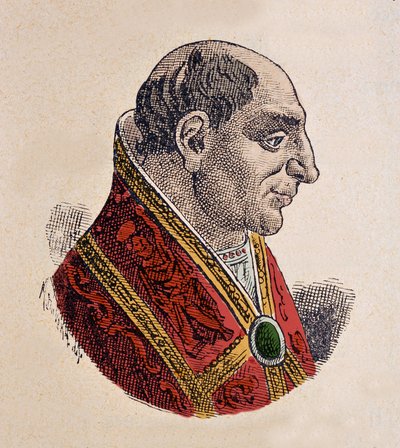 Portret van Paus Benedictus V (964) door Italian School