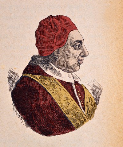 Portret van paus Benedictus XIV (benedetto, Benedict of Benedictus) (1740-1758), 1898 door Italian School