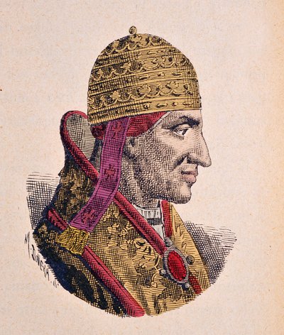 Portret van Paus Bonifatius VIII (1294-1303) door Italian School