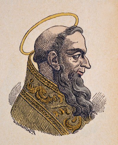 Portret van paus Celestinus I (422-432) door Italian School