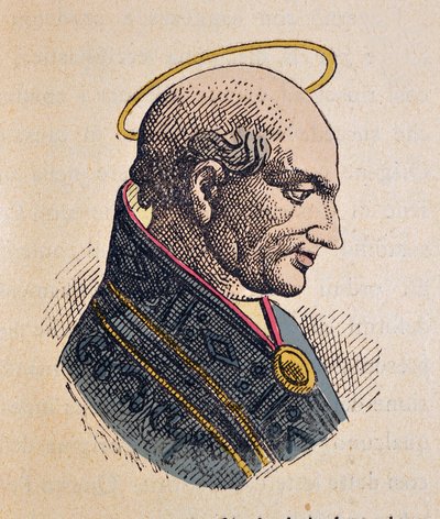 Portret van paus Damasus I (366-384) door Italian School