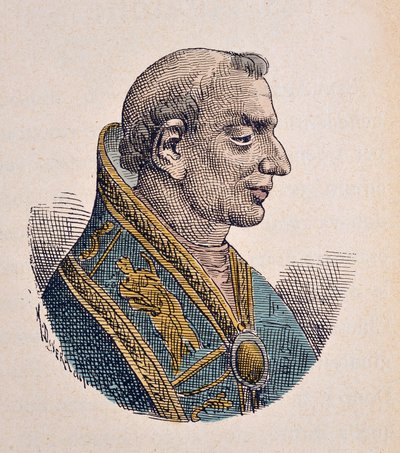 Portret van Paus Donus (676-678) door Italian School
