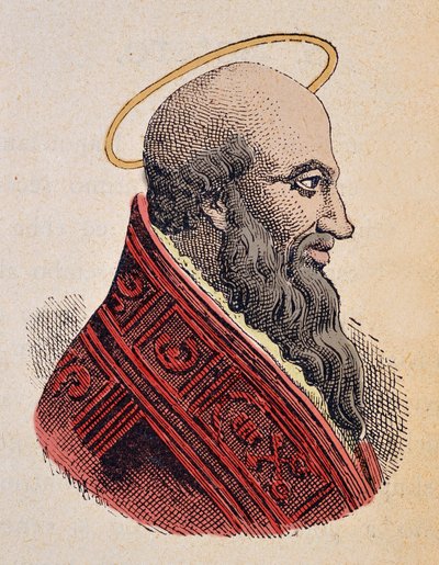 Portret van Paus Eleutherius (ca. 175-189) door Italian School
