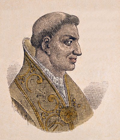 Portret van paus Stephanus II (752-757) door Italian School