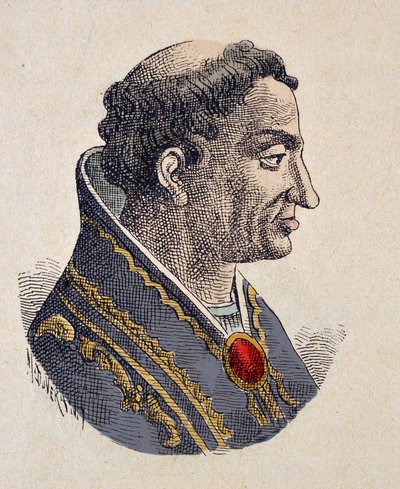 Portret van Paus Eugenius II (824-827) door Italian School