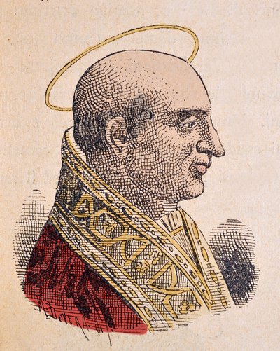 Portret van paus Eutychianus door Italian School