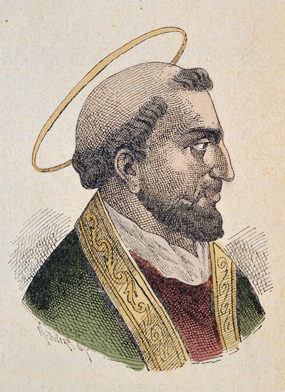 Portret van paus Evaristus I (97-107) door Italian School