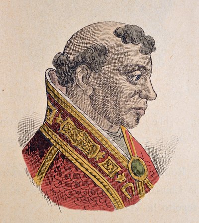 Portret van paus Formosus (891-896) door Italian School