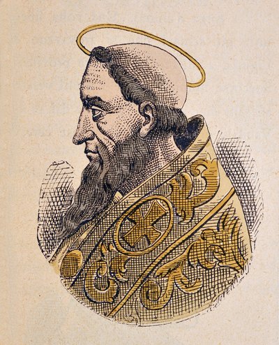Portret van paus Gelasius I (492-496) door Italian School