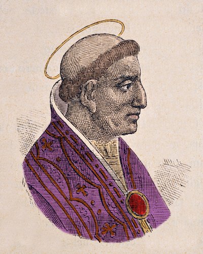 Portret van paus Gregorius III (731-741) door Italian School