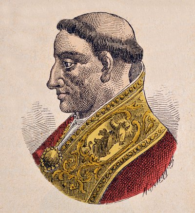 Portret van paus Gregorius IV (827-844) door Italian School