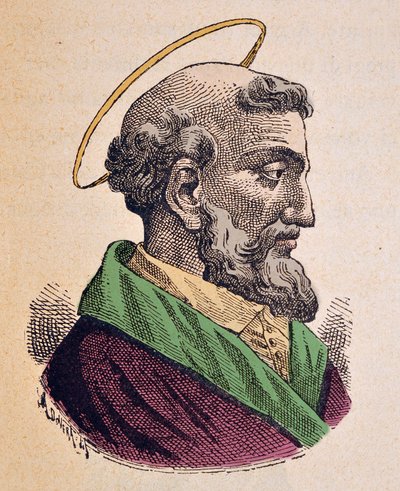 Portret van paus Hyginus (136/138-142) door Italian School