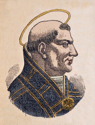 Portret van paus Johannes II (533-535) door Italian School