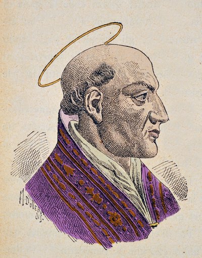 Portret van paus Johannes I (523-526) door Italian School