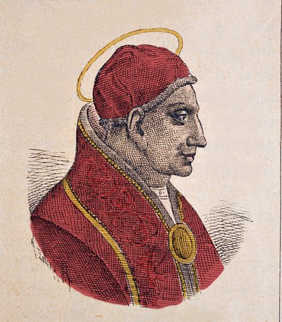 Portret van paus Johannes VI (701-705) door Italian School
